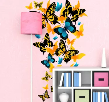 Sticker enfant papillons multicolores - TenStickers