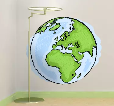 Sticker enfant planète Terre - TenStickers