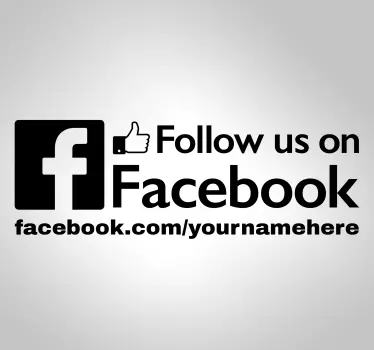 Sticker Facebook anglais - TenStickers