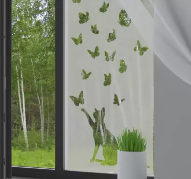 Autocollant fenêtre papillons - TenStickers