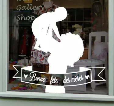 Sticker amour fête des mères dessin - TenStickers