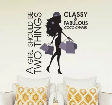 Sticker fille classe - TenStickers