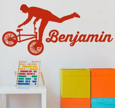 Sticker freestyle vélo personnalisable - TenStickers