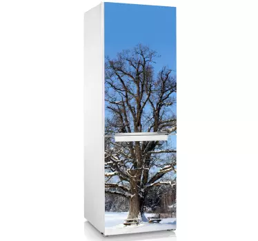 Sticker frigo arbre enneigé - TenStickers
