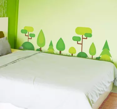Sticker frise arbres - TenStickers