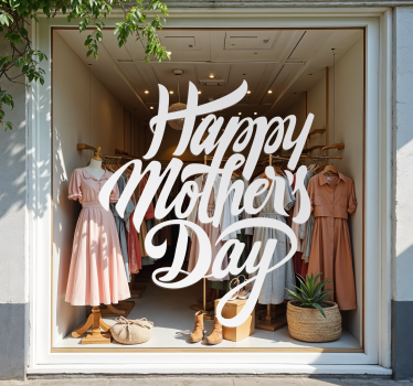 Sticker vitrine lettrage pour la fête des mères - TenStickers