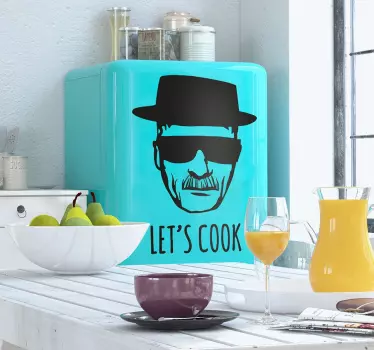 Sticker frigo Heisenberg Let's cook - TenStickers