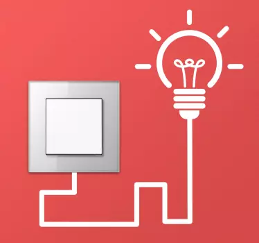 Sticker interrupteur ampoule et câble - TenStickers
