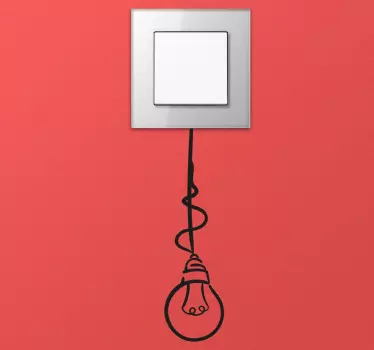 Sticker interrupteur ampoule suspendue - TenStickers
