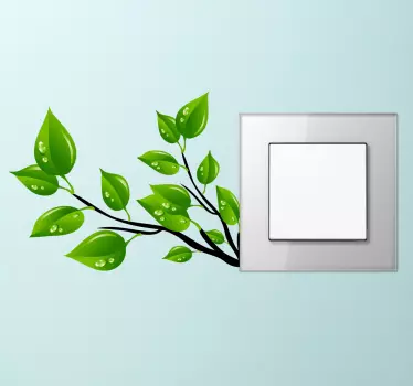 Sticker interrupteur branche d'arbre - TenStickers