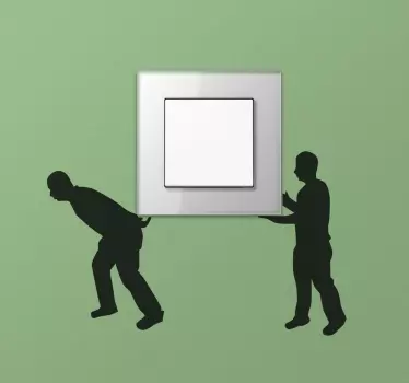 Sticker interrupteur déménageurs - TenStickers