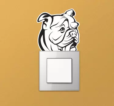 Sticker interrupteur élément décoratif bulldog - TenStickers