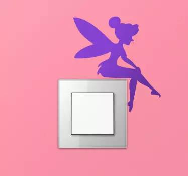 Sticker interrupteur fée assise - TenStickers