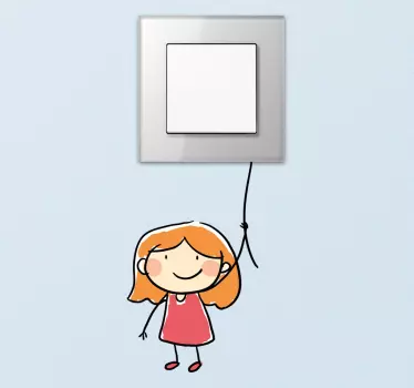 Sticker interrupteur fille - TenStickers