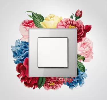 Sticker pour Interrupteur Fleurs décor printemps - TenStickers