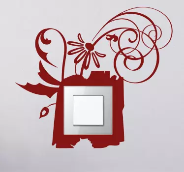 Sticker interrupteur floral - TenStickers