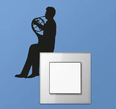 Sticker mural salon interrupteur musicien - TenStickers