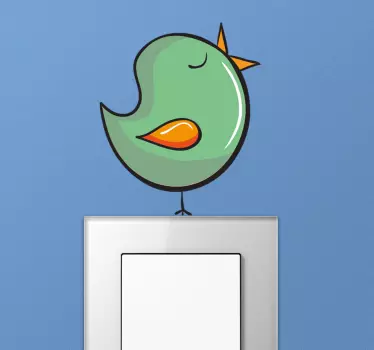 Sticker interrupteur moineau chanteur - TenStickers