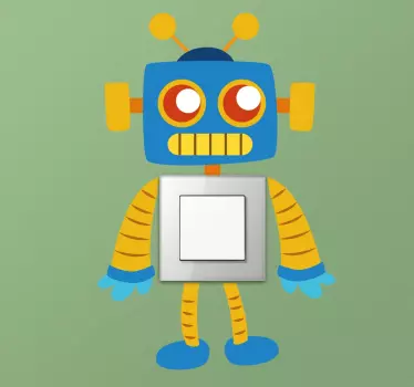 Sticker interrupteur robot rigolo - TenStickers