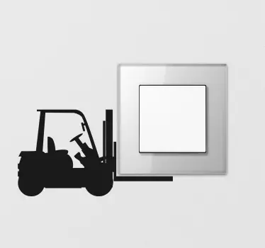 Sticker interrupteur silhouette de chariot élévateur - TenStickers