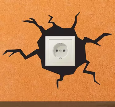 Sticker interrupteur trou dans le mur - TenStickers