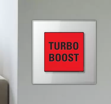 Sticker interrupteur turbo boost - TenStickers