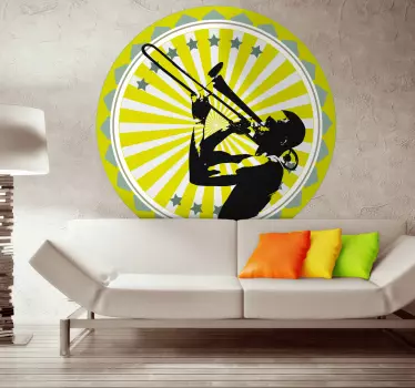 Sticker jazz trombone - TenStickers