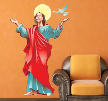 Sticker Jésus et la colombe - TenStickers