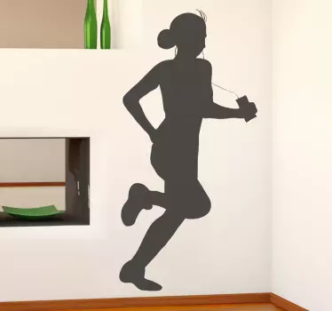 Sticker jogging en musique - TenStickers