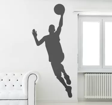 Sticker basket joueur dunk - TenStickers