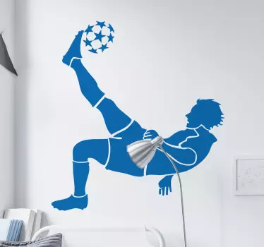 Sticker foot joueur ciseaux - TenStickers