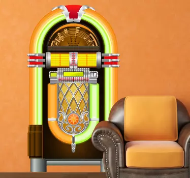 Sticker musique jukebox vintage - TenStickers