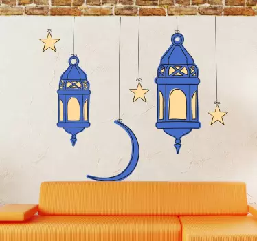 Sticker lanternes orientales - TenStickers