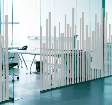 Sticker lignes verticales irrégulières pour bureau - TenStickers