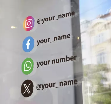 Sticker logos réseaux sociaux personnalisés - TenStickers