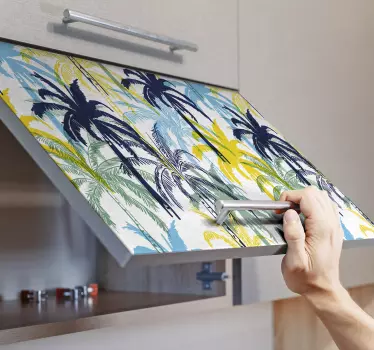 Sticker Meuble Maison Palmiers Abstraits - TenStickers