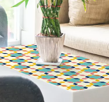 Sticker Pour Meuble Géométrique coloré - TenStickers