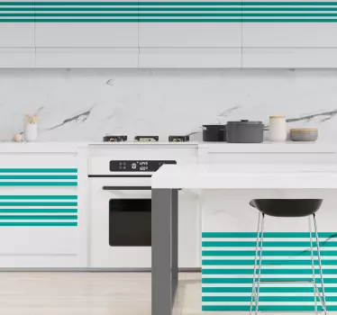 Sticker Pour Meuble Lignes Horizontales - TenStickers