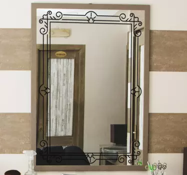 Sticker miroir cadre symétrique - TenStickers
