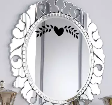Sticker miroir coeur - TenStickers