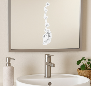 Sticker miroir poussière de graines de pissenlit - TenStickers