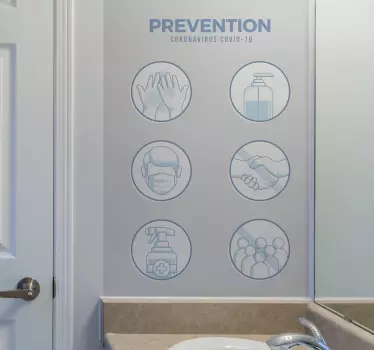 Sticker mode directives de sécurité hygiénique - TenStickers
