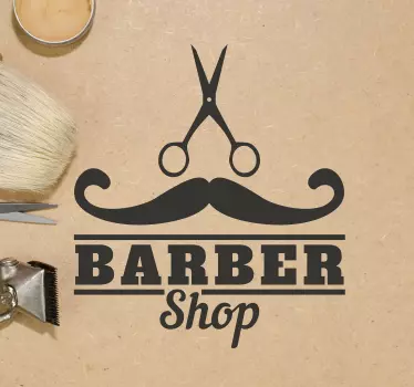 Sticker mode enseigne de barber shop - TenStickers