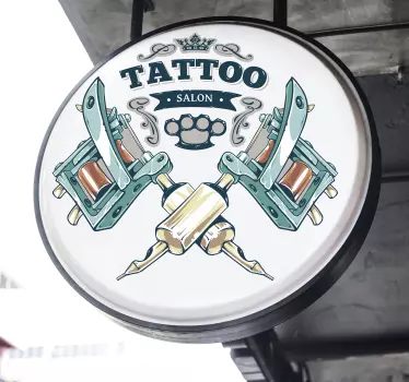 Sticker mode enseigne de salon de tatouage - TenStickers