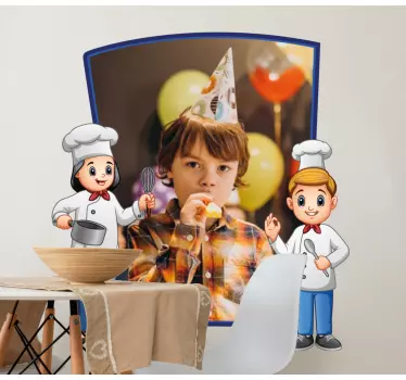 Sticker mode illustration de personnages de chefs - TenStickers
