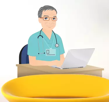 Sticker mode illustration professionnel de santé - TenStickers