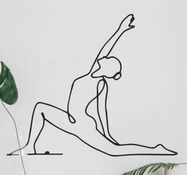 Sticker mode pose de yoga élégante - TenStickers
