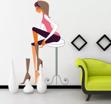 Sticker mode shopping bottes - TenStickers