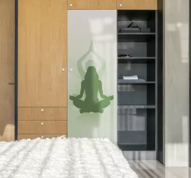 Sticker mode silhouette de méditation - TenStickers