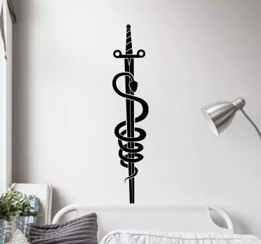 Sticker mode symbole médical caduceus - TenStickers